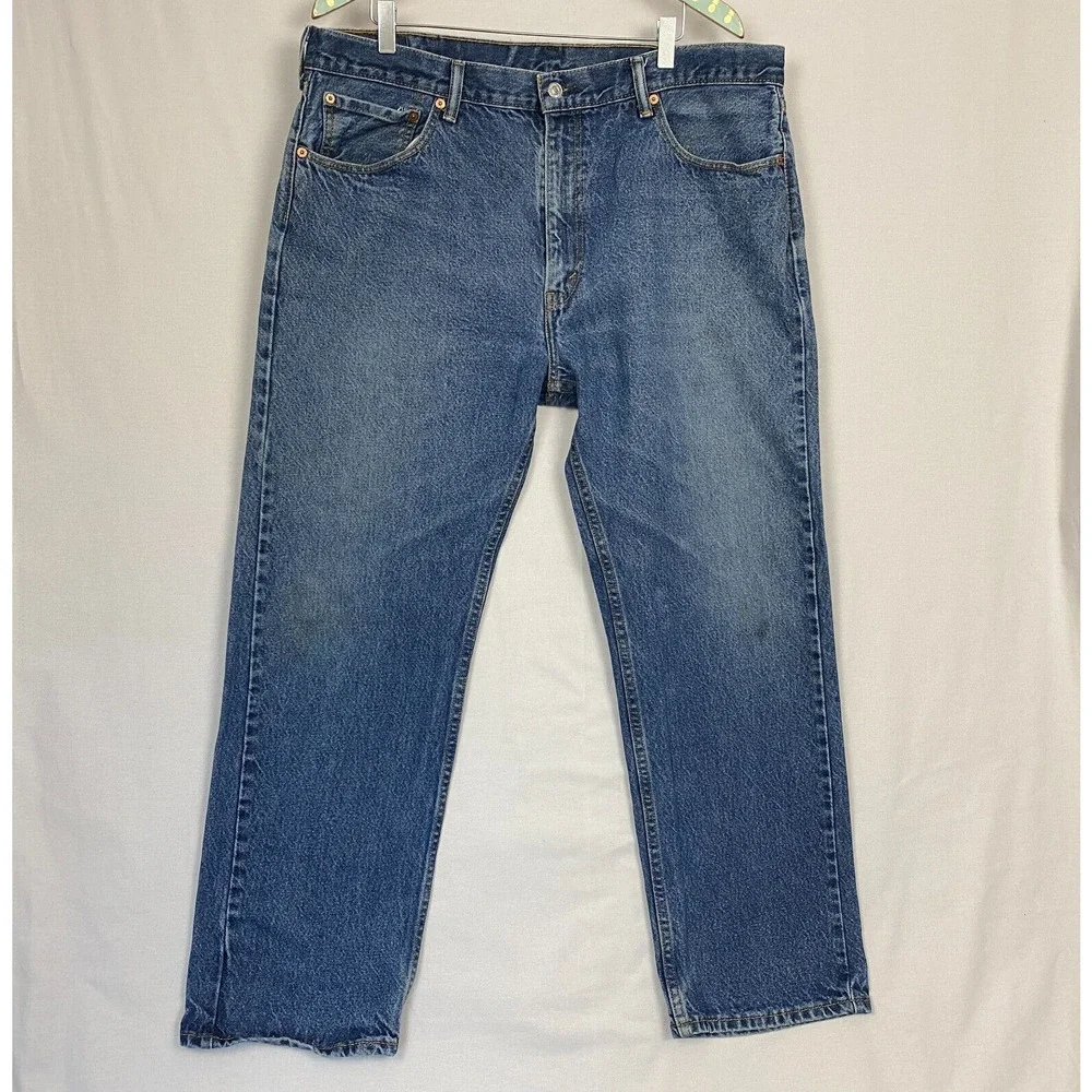 Levis 505 Regular Fit Mens‎ 40x30 Straight Leg Jeans Blue Medium Wash 505 0216